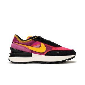 💙💖Nike Waffle One Athleisure Sneakers Fuchsia University Gold Streetwear